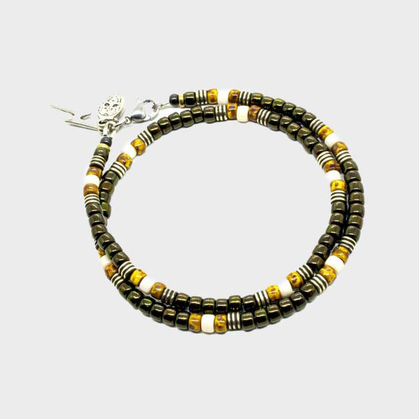 Matubo Double Bracelet Green Bronze